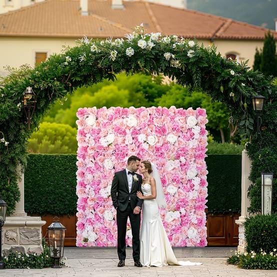 VEVOR Panneau mural décoratif floral 12pcs, 38x38cm, 3D, mariage, rose. - Image 8