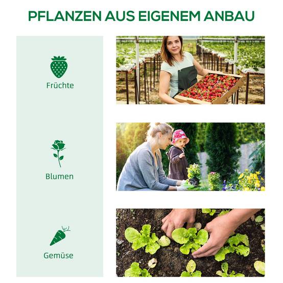 Mini serre balcon métal PE plantes légumes protection hivernage 180x90x70cm vert - ComfortXL Outdoor Living - Image 9