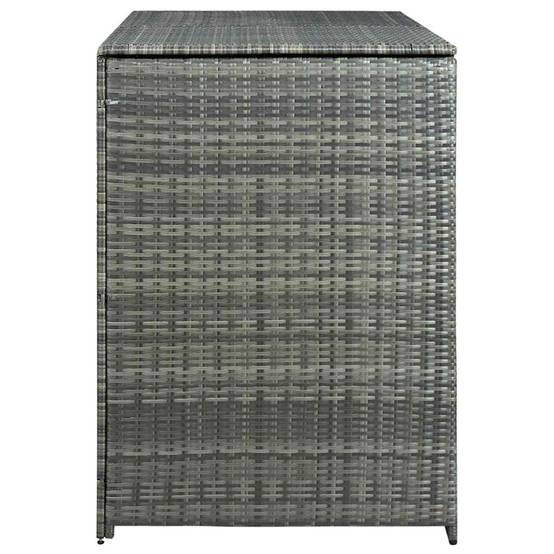 Abri de poubelle double résine tressée anthracite 148 x 77 x 111 cm - PANGIVO - Image 7