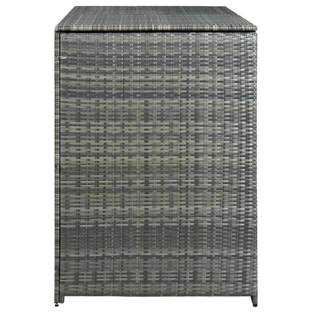 Abri de poubelle double résine tressée anthracite 148 x 77 x 111 cm - PANGIVO - Image 7