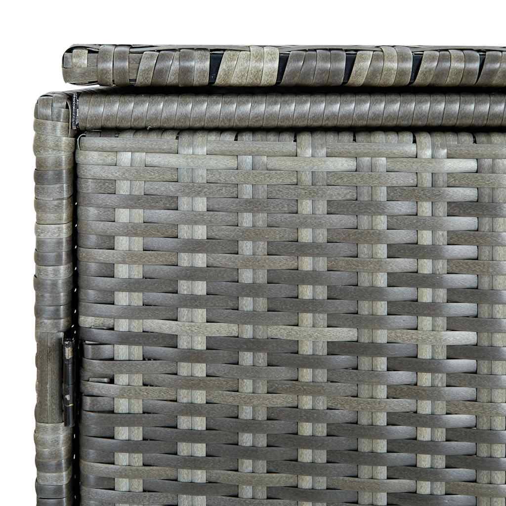 Abri de poubelle double résine tressée anthracite 148 x 77 x 111 cm - PANGIVO - Image 8
