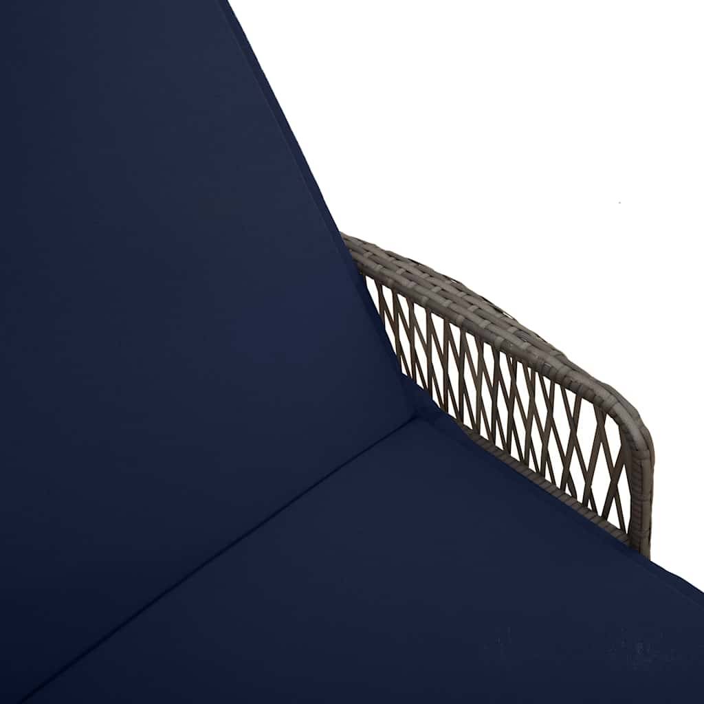Vidaxl - Transat polyrotin Gris et bleu marine vidaXL 365431 - Image 10
