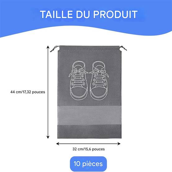 10 Sacs à chaussures Mesurant 32 x 44 cm DtopbuyAge - Image 2