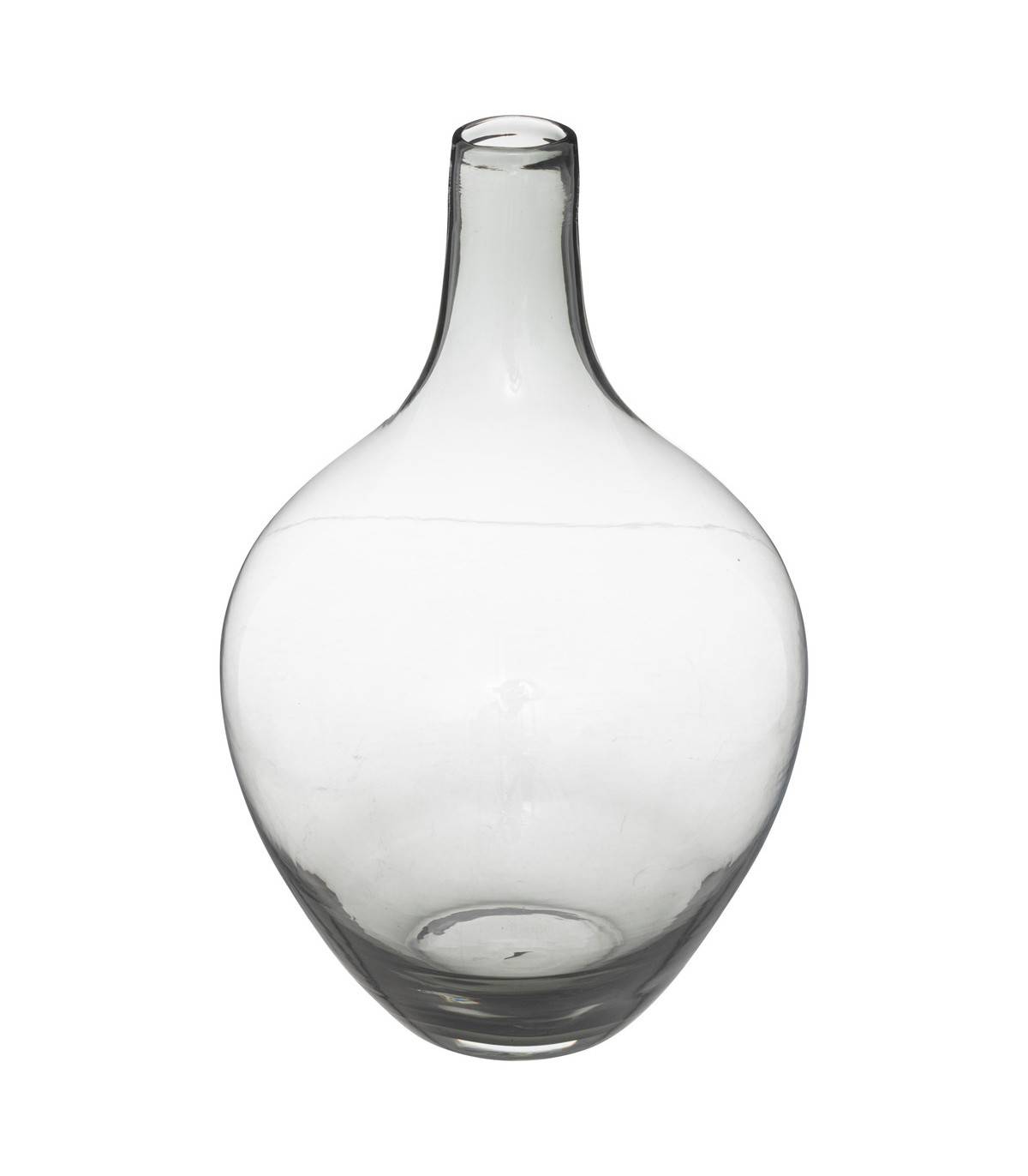 Vase col haut en Verre Gris H 38 cm - Image 1