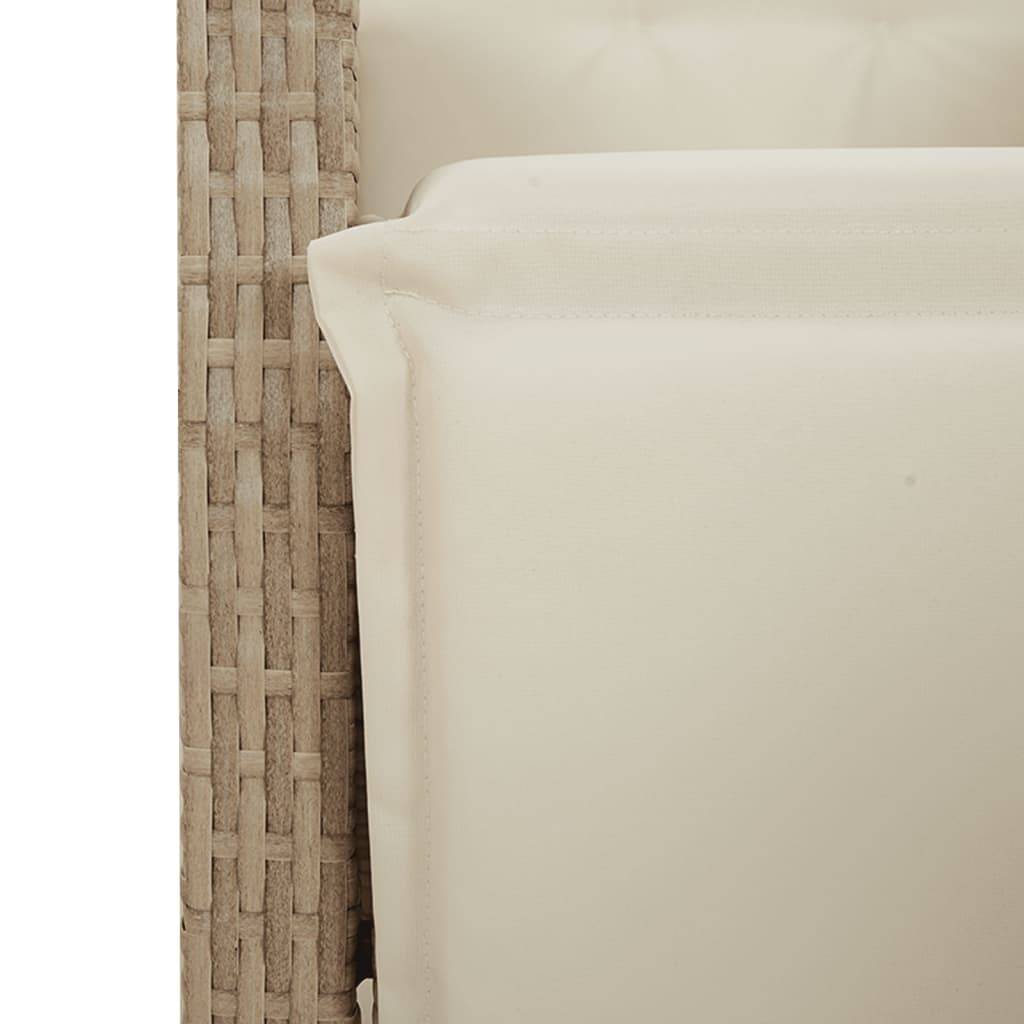 ComfortXL - Table et chaises de jardin 10 personnes résine tressée fauteuils inclinables Beige – ComfortXL Outdoor Living - Image 5
