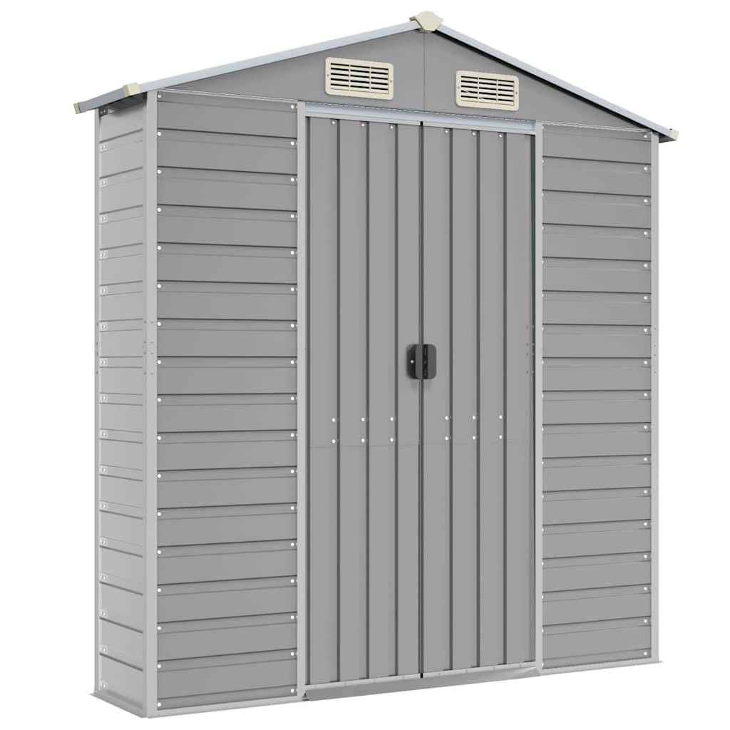 Vidaxl - Abri de jardin gris clair 191x130x198 cm acier galvanisé vidaXL 3188242 - Image 7