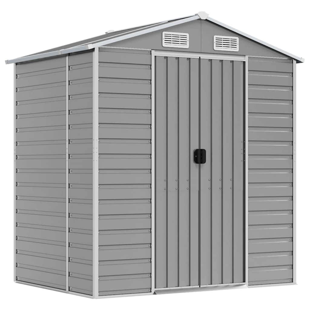 Vidaxl - Abri de jardin gris clair 191x130x198 cm acier galvanisé vidaXL 3188242 - Image 2