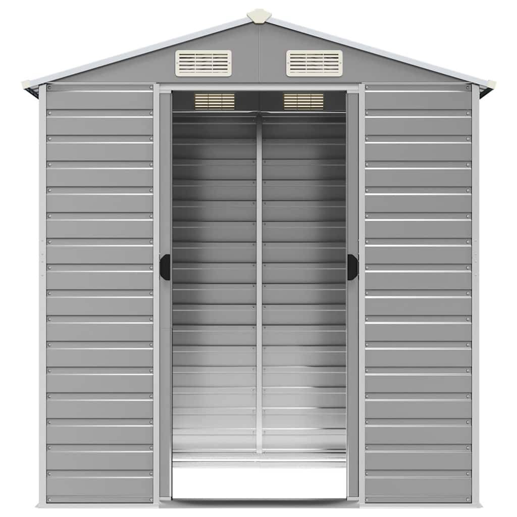 Vidaxl - Abri de jardin gris clair 191x130x198 cm acier galvanisé vidaXL 3188242 - Image 6