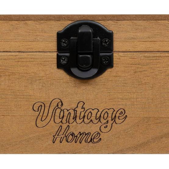 Boîte à Bijoux en Bois "Be Vintage" 25cm Naturel - Image 3