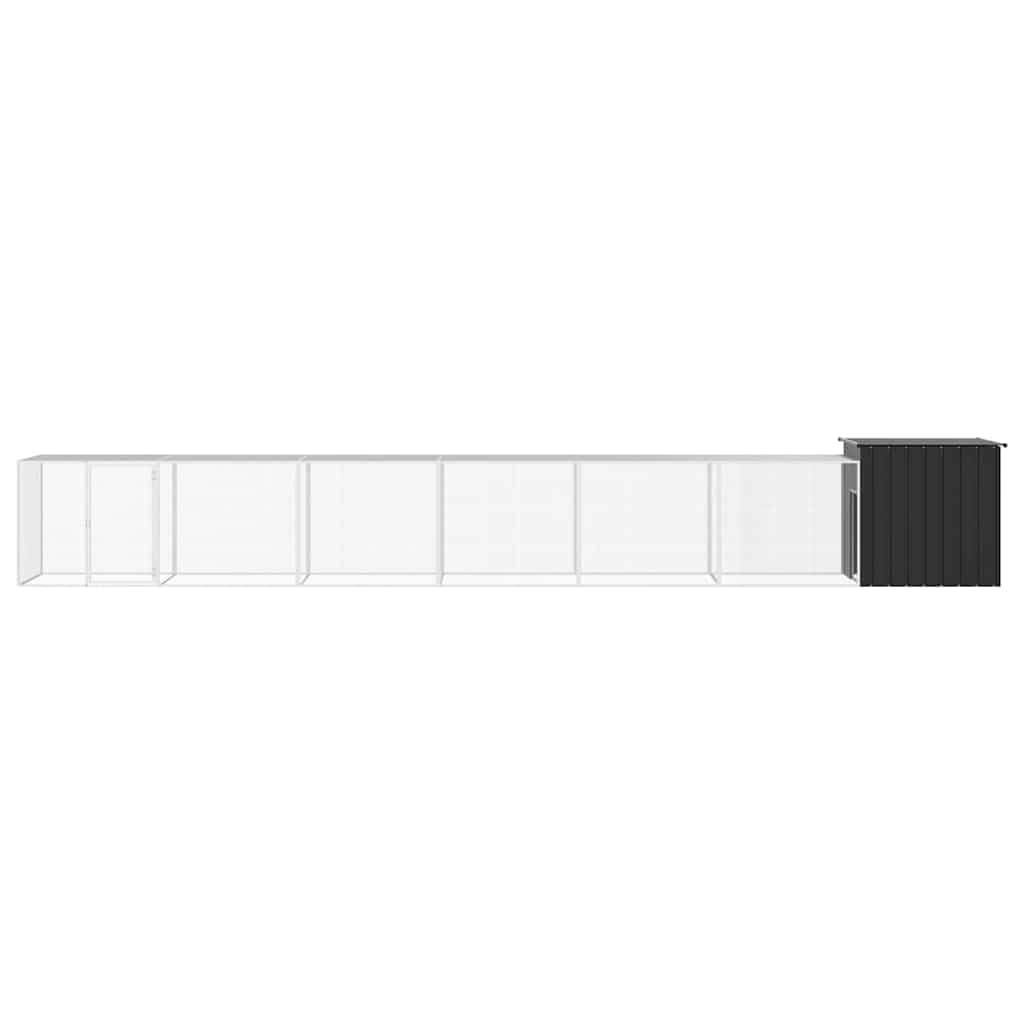Vidaxl - Poulailler Anthracite 700x91x100 cm Acier galvanisé vidaXL 3106456 - Image 2