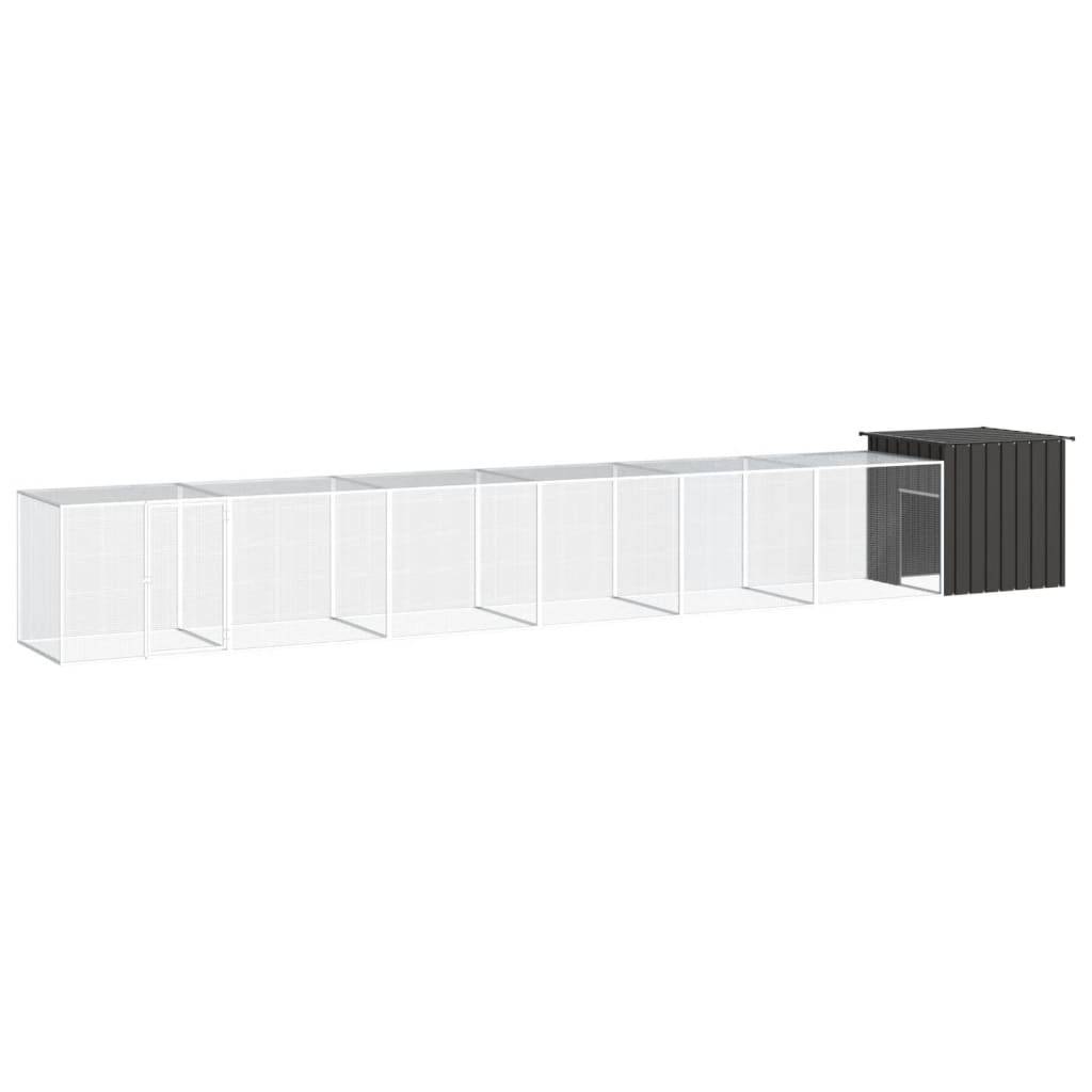 Vidaxl - Poulailler Anthracite 700x91x100 cm Acier galvanisé vidaXL 3106456 - Image 1