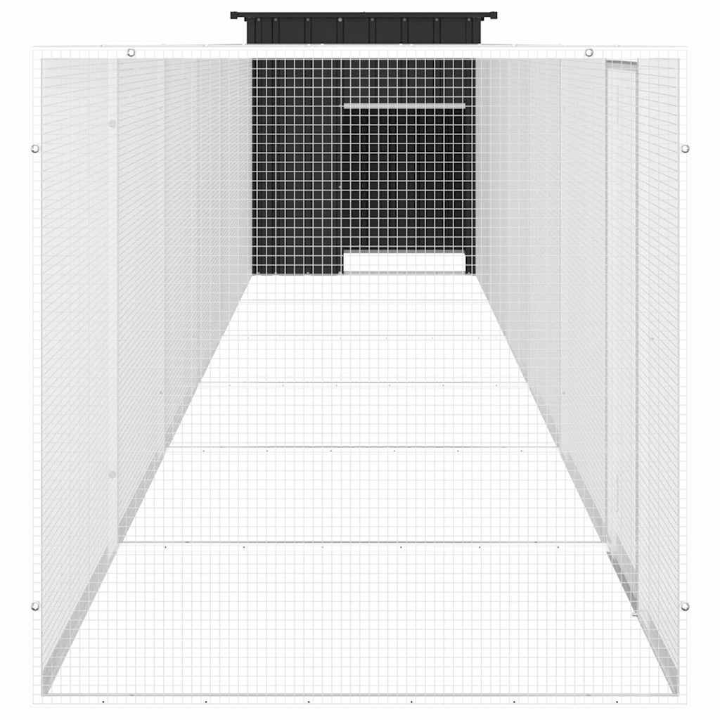 Vidaxl - Poulailler Anthracite 700x91x100 cm Acier galvanisé vidaXL 3106456 - Image 4