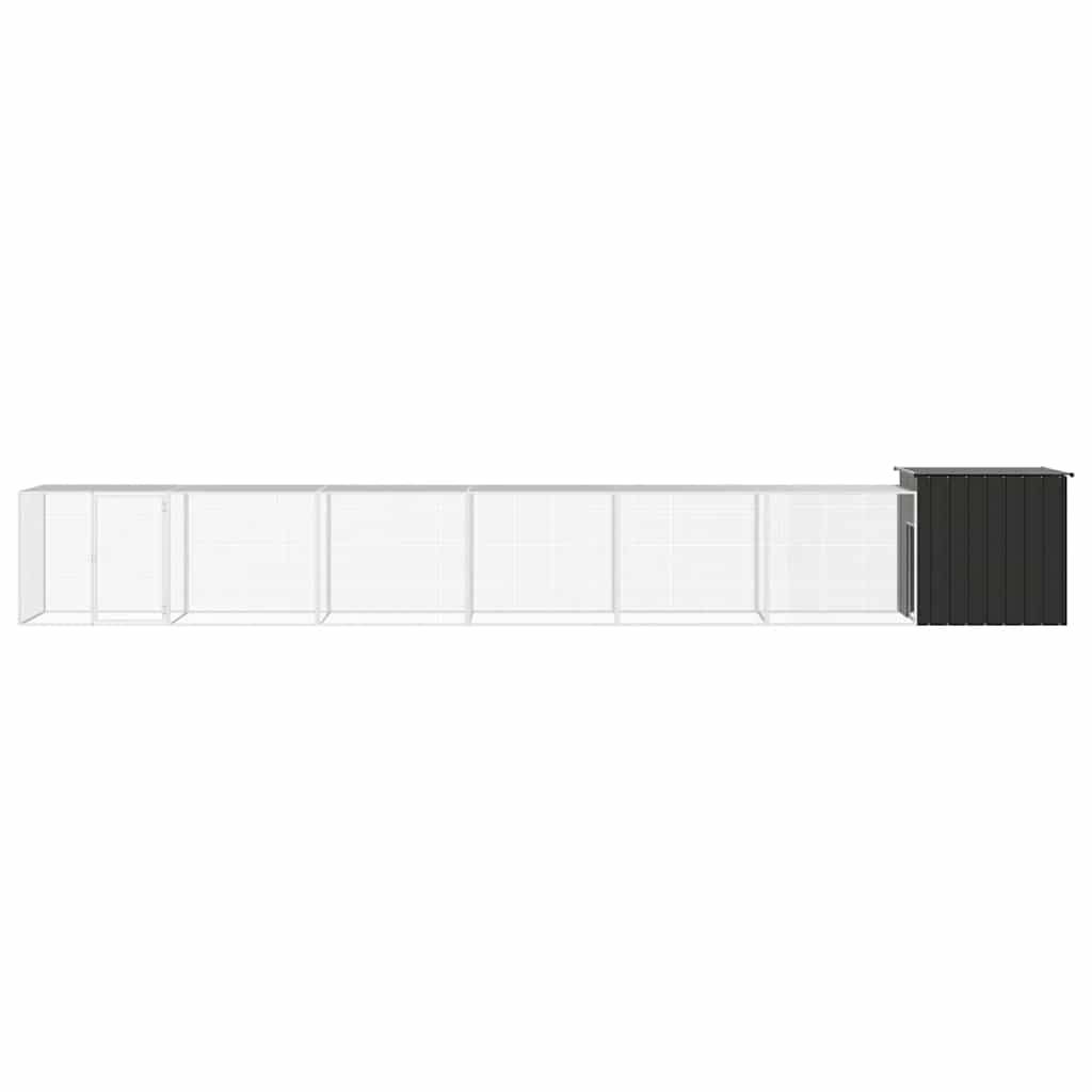 Vidaxl - Poulailler Anthracite 700x91x100 cm Acier galvanisé vidaXL 3106456 - Image 6