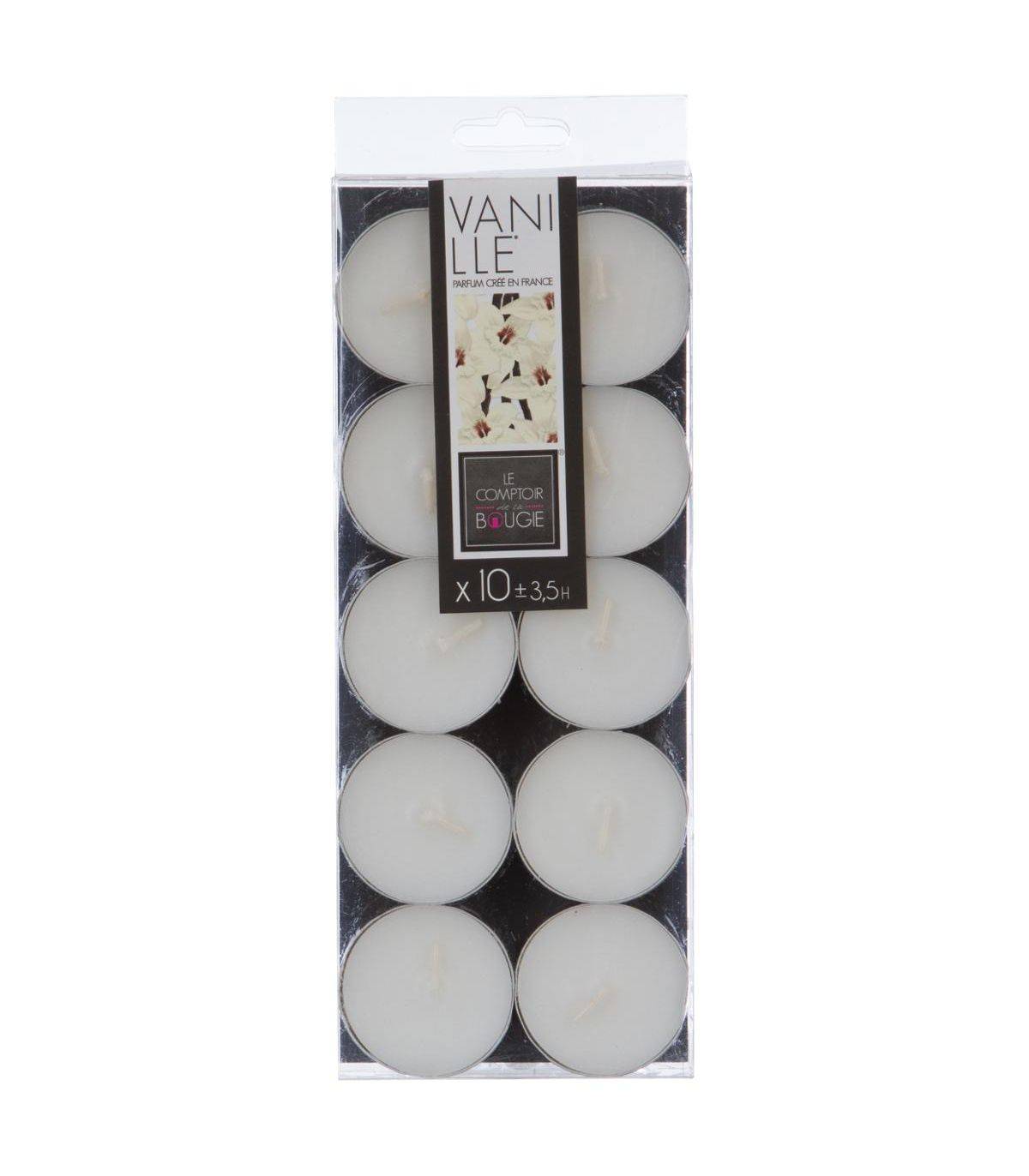 Lot de 10 bougies parfumées Vanille - Image 2