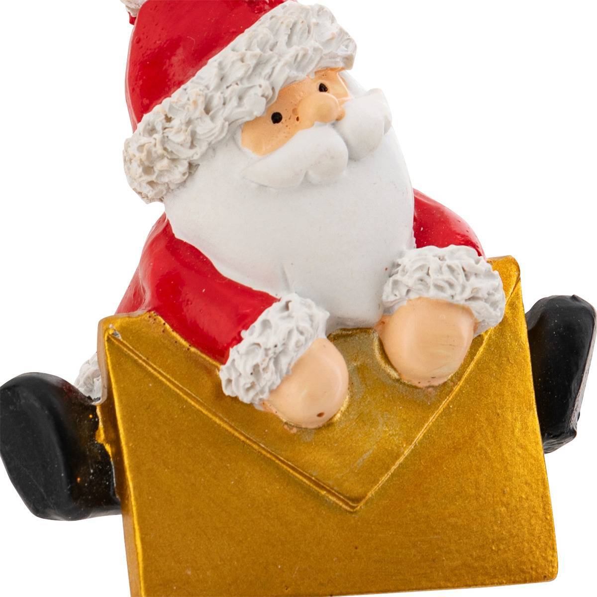 Atmosphera - Sujet Père Noël lettre dorée H.6cm rouge - Atmosphera Créateur d'intérieur - Image 2