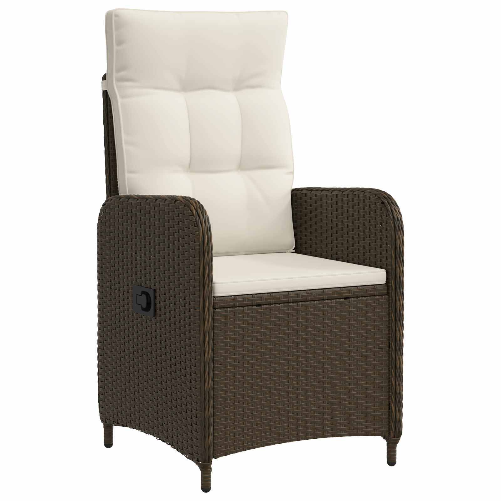 Vidaxl - Chaise de jardin inclinable Marron et crème blanche vidaXL 42027152 - Image 2