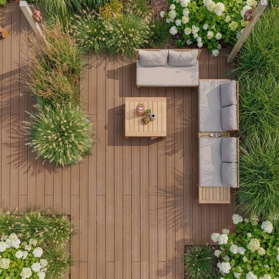 Kit terrasse composite SIERRA Bronze 30 m² - lambourdes pin et clips inclus - Image 2