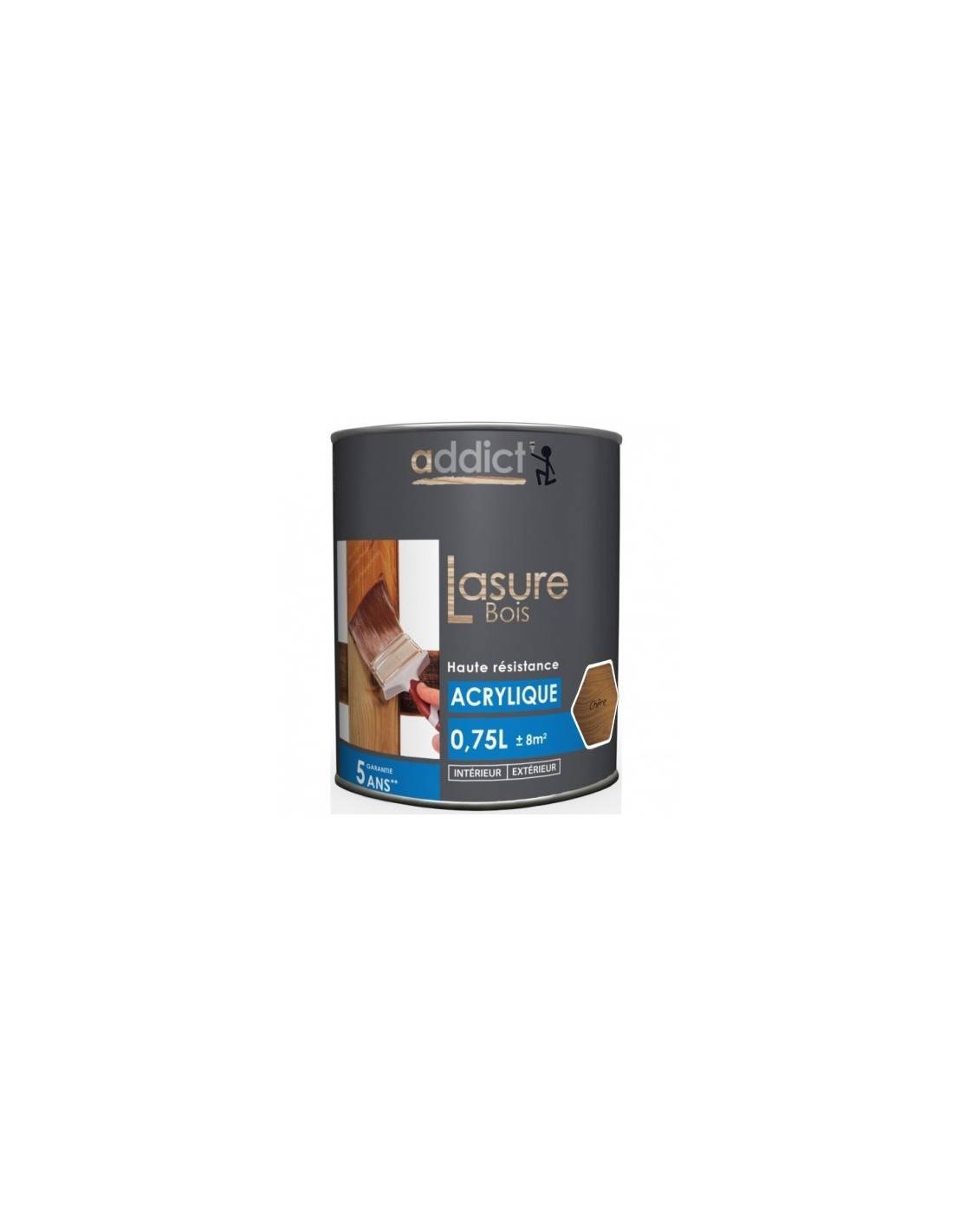 Lasure Acrylique 0.75 Litre Chene - Addict - Image 2