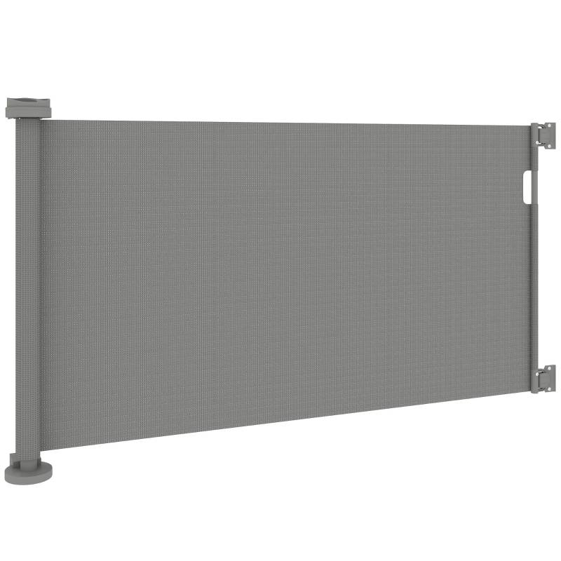 Barrière Sécurité Extensible Maille Escaliers Portes Chiens 136cm Gris - ComfortXL Pet Living - Image 2