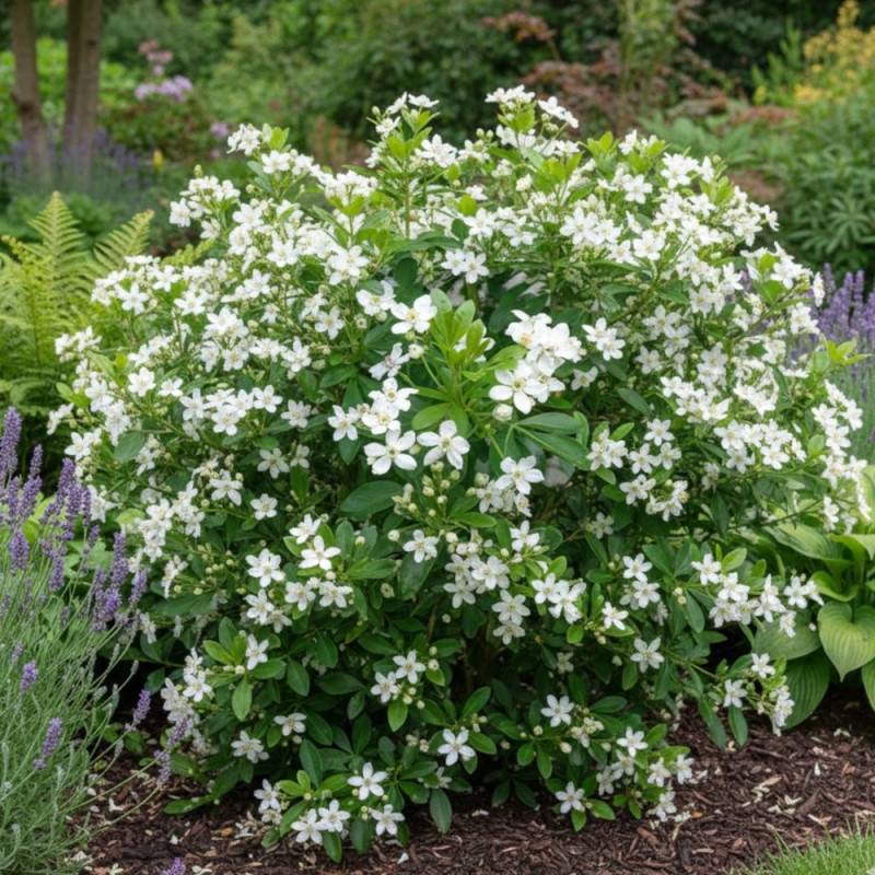 Oranger du Mexique, Choisya à fleurs Blanche/ - feuillage Persistant - Pot de 3L - 40/60 cm - Image 2