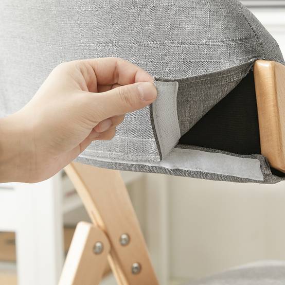 SoBuy Chaise Pliante Rembourrée Ergonomique - Bureau et Cuisine Compacte pour Petits Espaces, Gris Clair, Modèle FST92-N - Image 8
