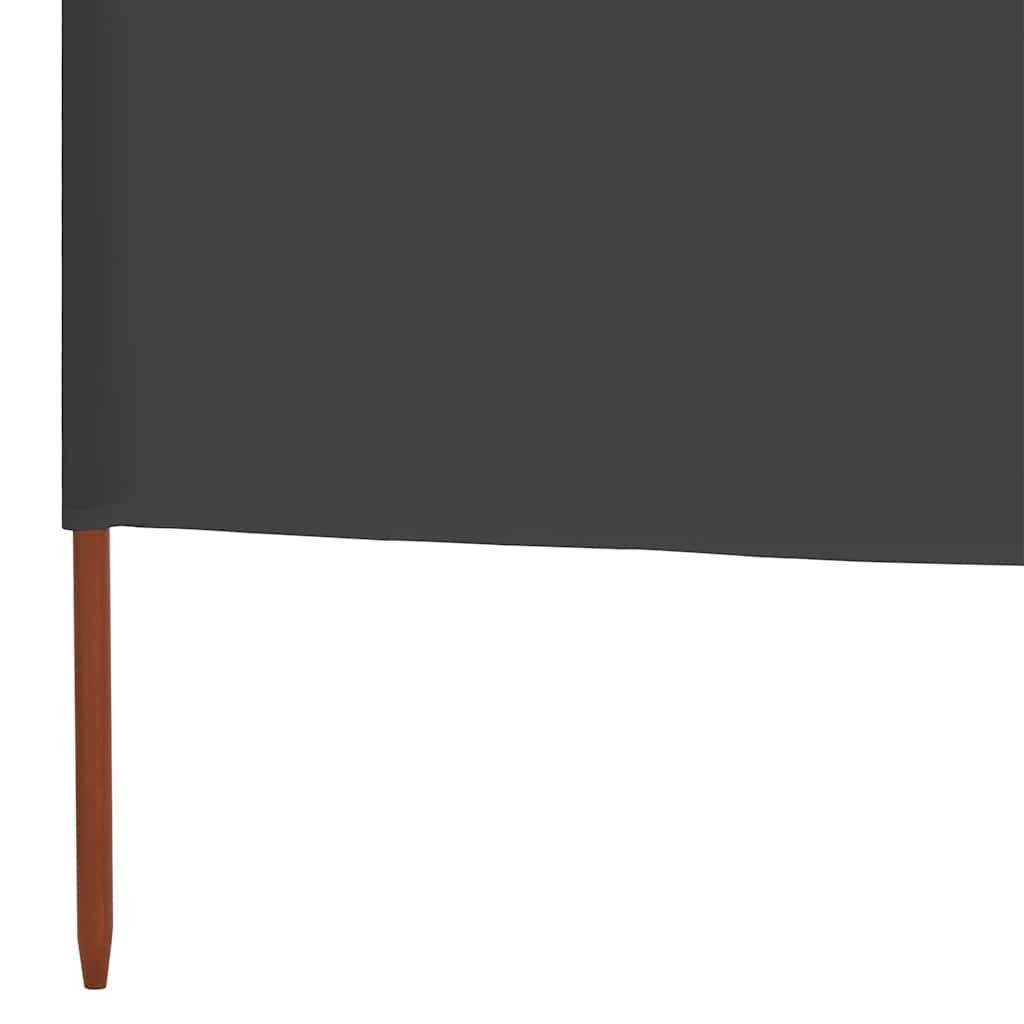 Paravent tissu et bois anthracite 1200 x 1 x 120 cm - PANGIVO - Image 5