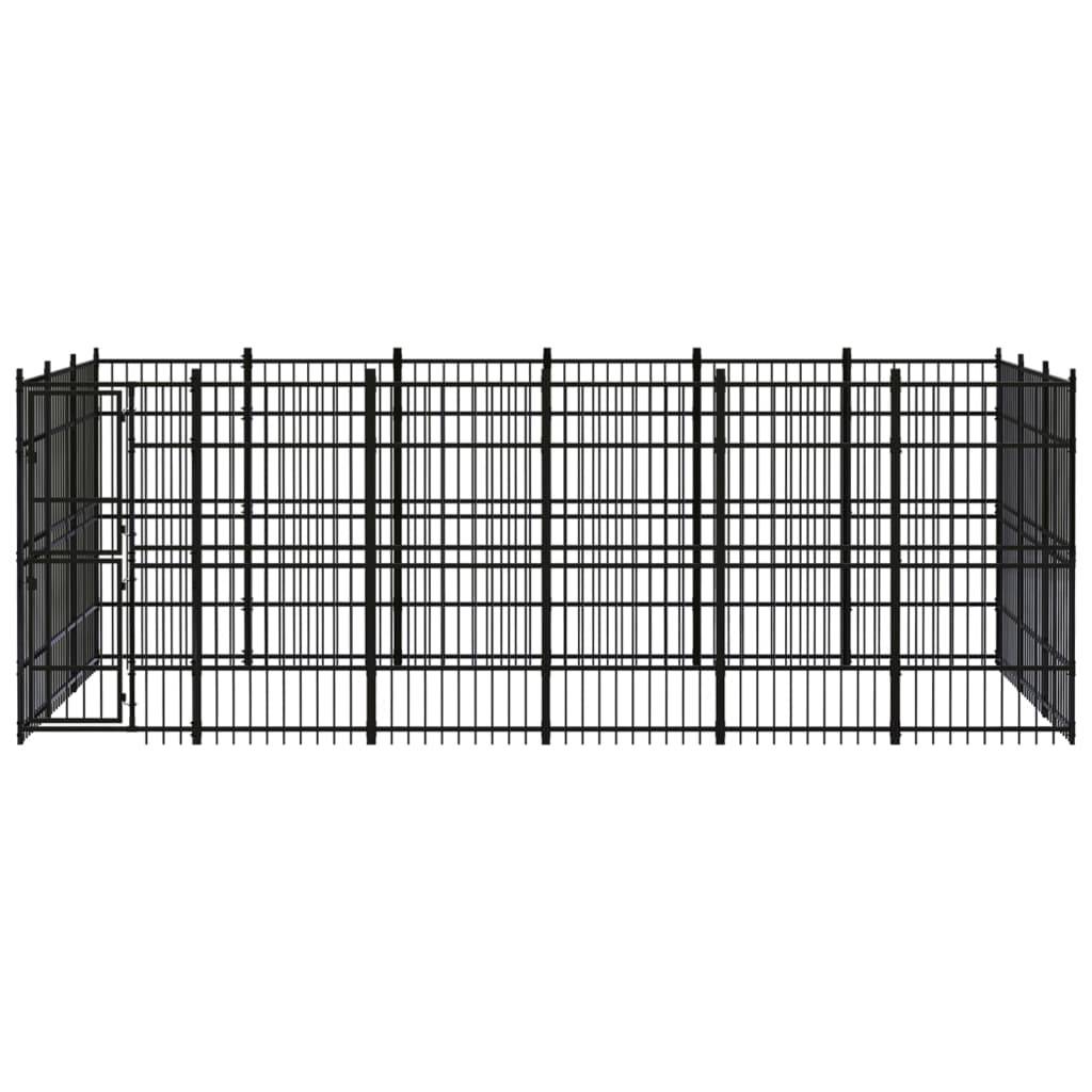 Vidaxl - Chenil d'extérieur pour chiens Acier 16,59 m² vidaXL 3097977 - Image 2