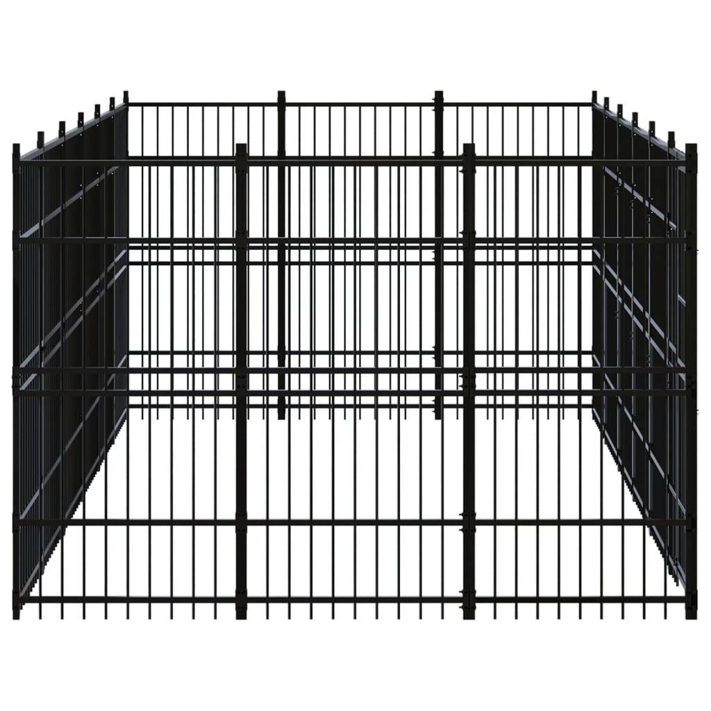 Vidaxl - Chenil d'extérieur pour chiens Acier 16,59 m² vidaXL 3097977 - Image 4