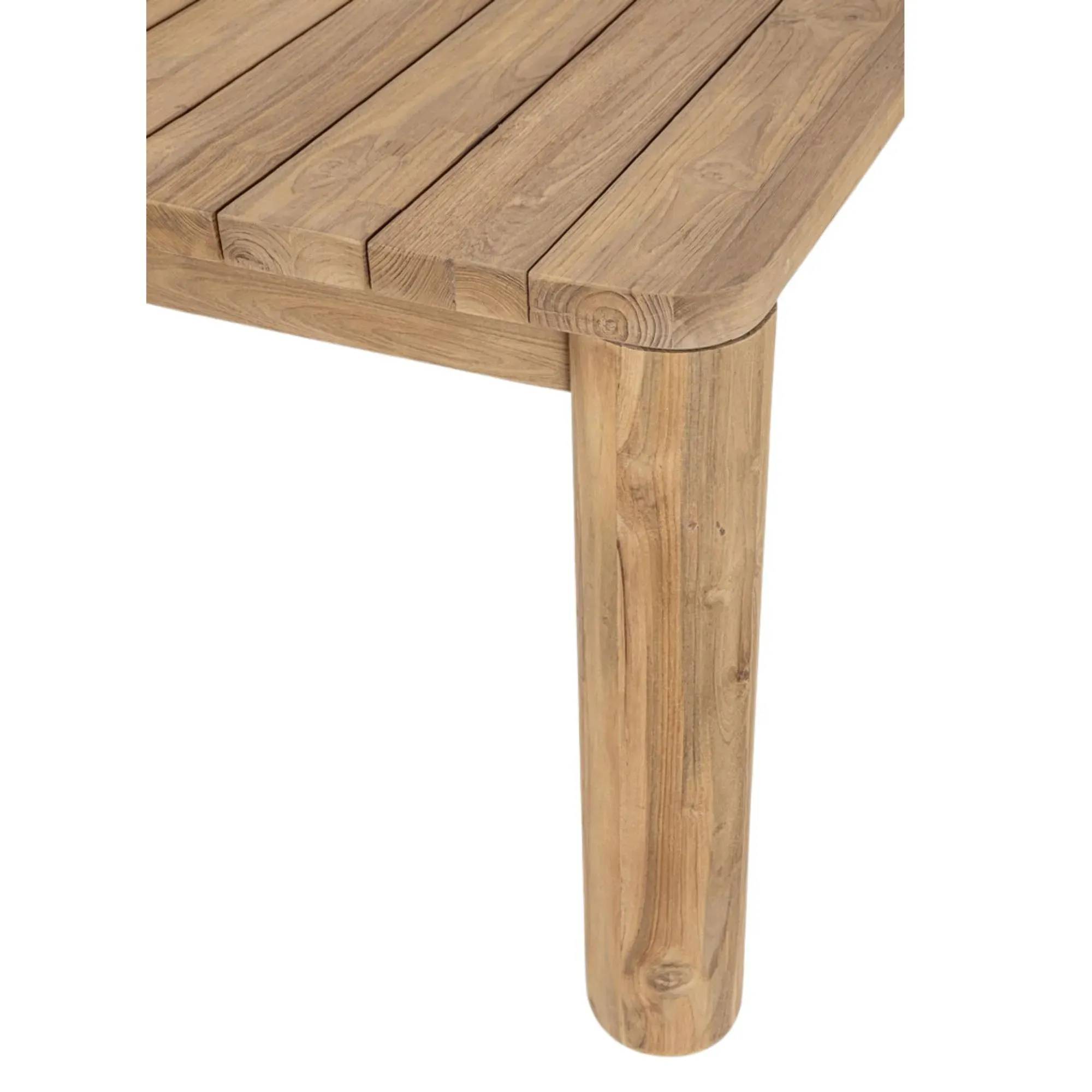 Autre - Table à manger de jardin rectangulaire en teck L240 - PORQUEROLLES - Image 10