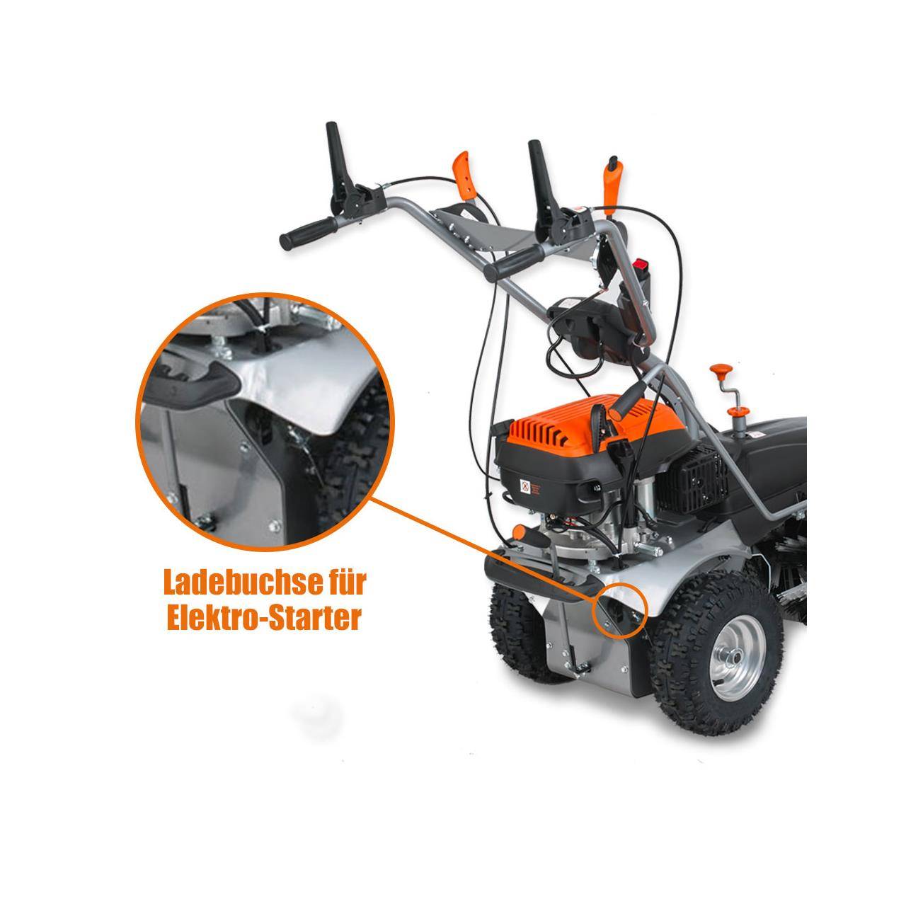 Balayeuse thermique - FUXTEC FX-KM1196 - 173cm3 - Option: brosses de balayage déneigeuse, collecteur de déchets - Image 5