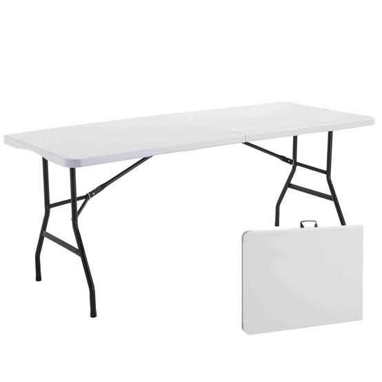 Oviala - Table pliante 180 cm et nappe blanche REKKEM - Oviala - Image 2