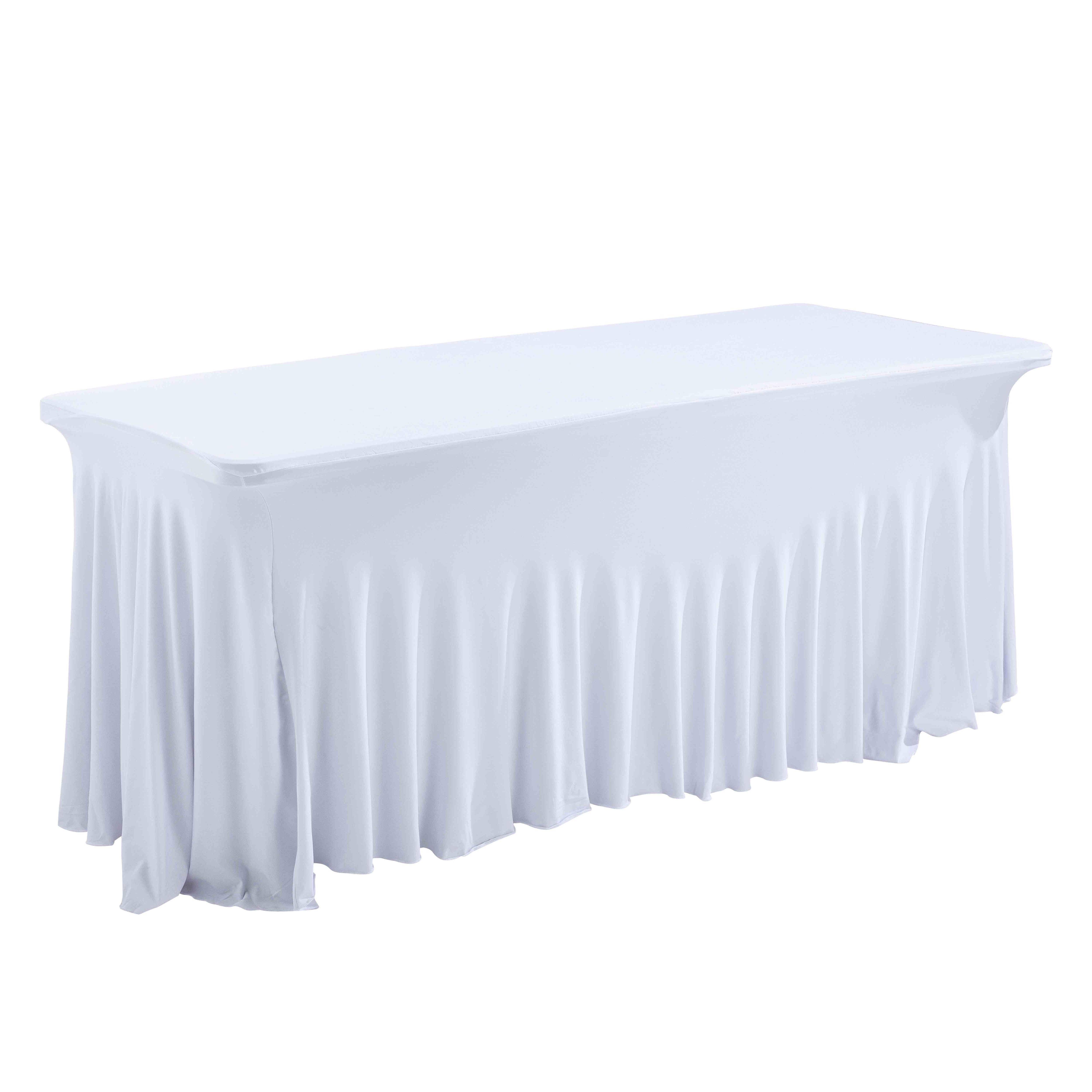 Oviala - Table pliante 180 cm et nappe blanche REKKEM - Oviala - Image 1