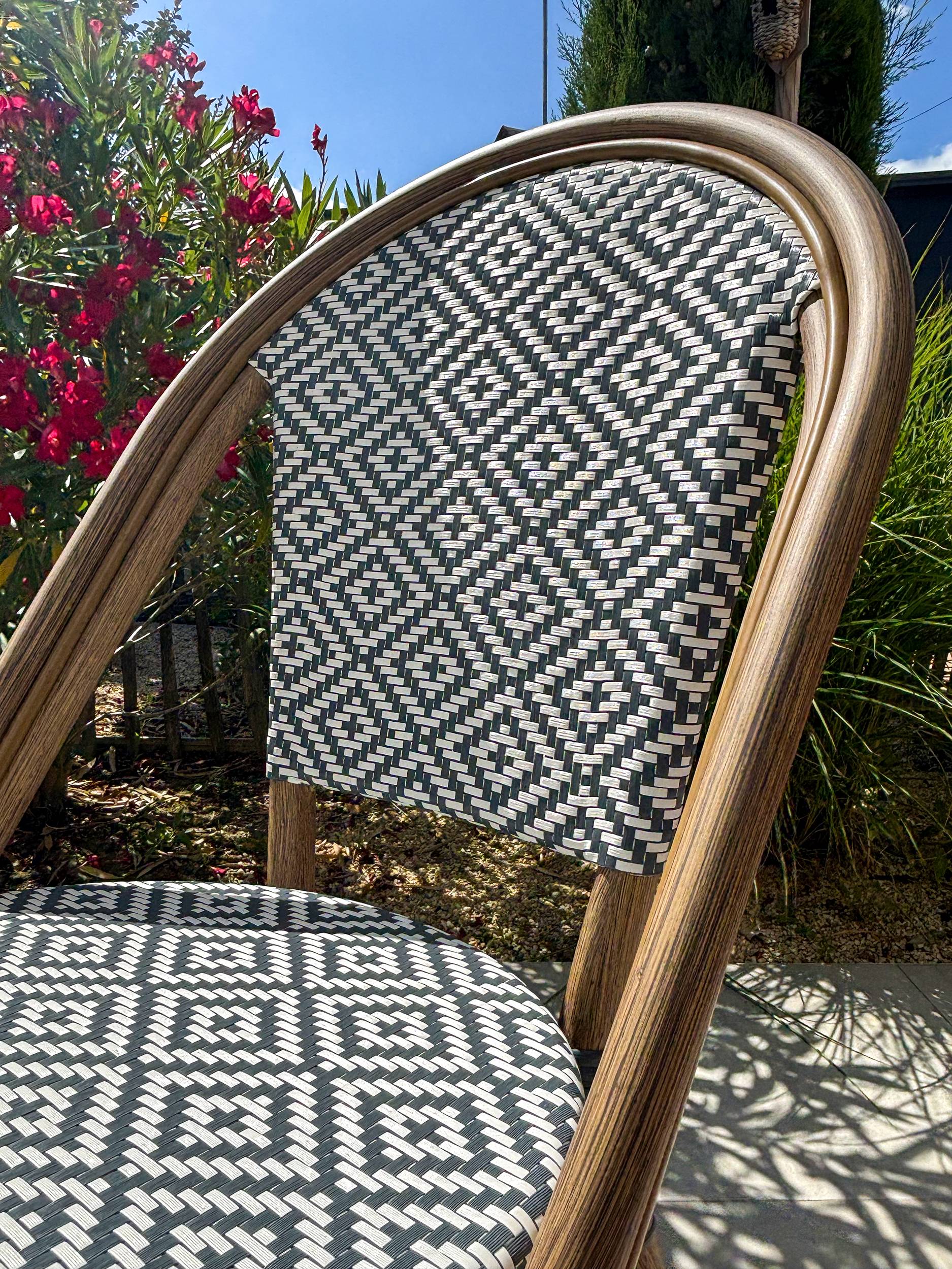 Fauteuil de jardin empilable en aluminium - Bleu marine - BISTRO - Image 6