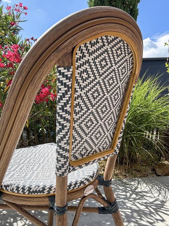 Fauteuil de jardin empilable en aluminium - Bleu marine - BISTRO - Image 7