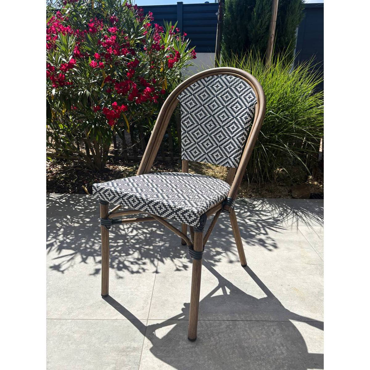 Paris Prix - Chaise de Jardin Empilable "Bistro" 87cm Bleu - Image 6