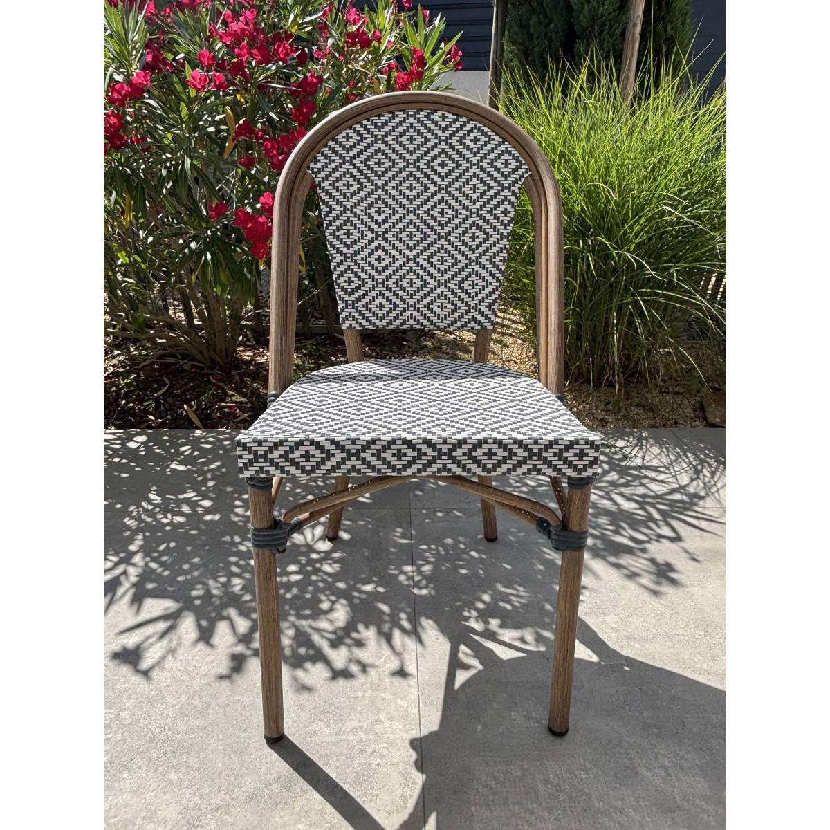 Paris Prix - Chaise de Jardin Empilable "Bistro" 87cm Bleu - Image 3