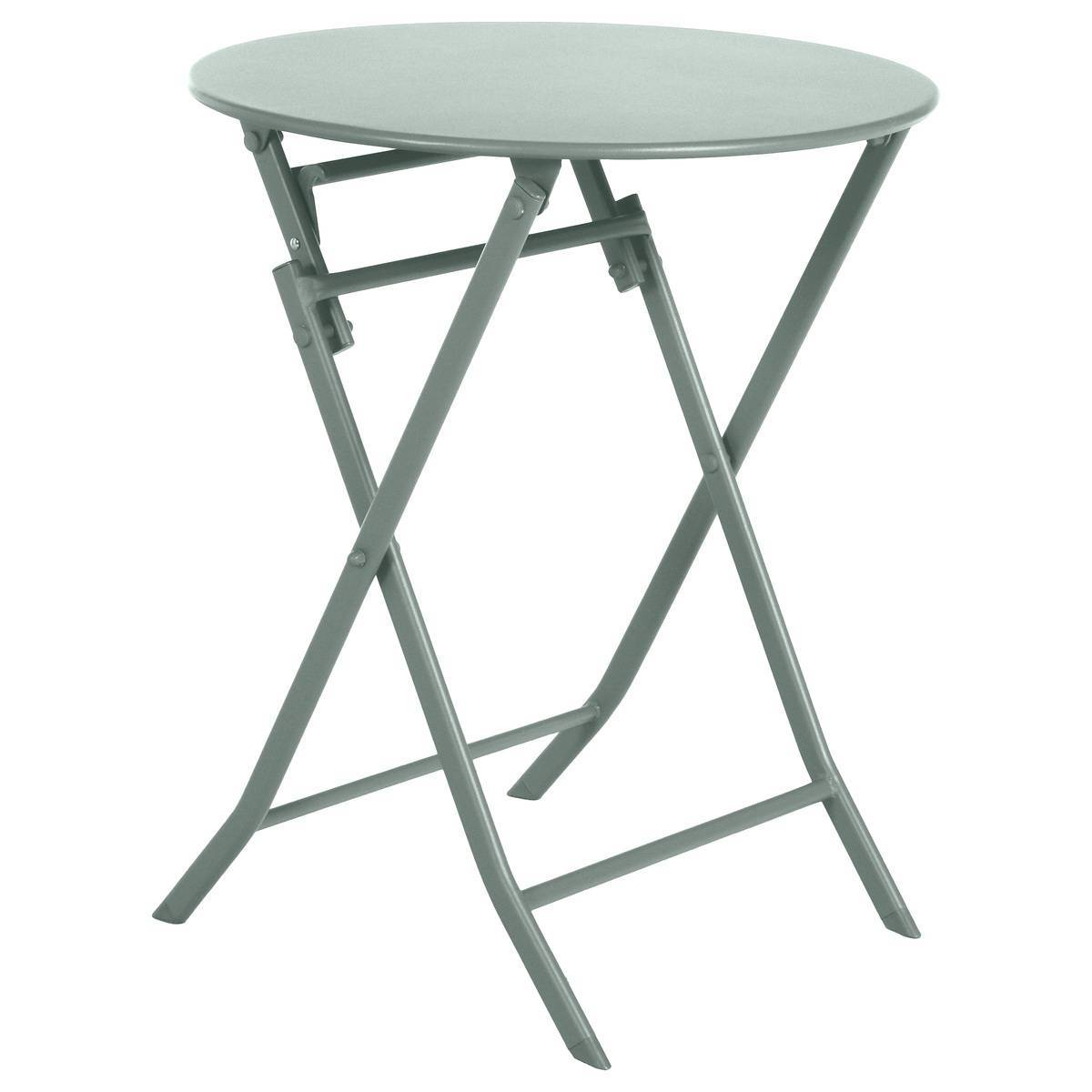 Hesperide - Table de jardin pliante ronde "Greensboro" vert olive 2 places en acier traité époxy - Hespéride - Image 1