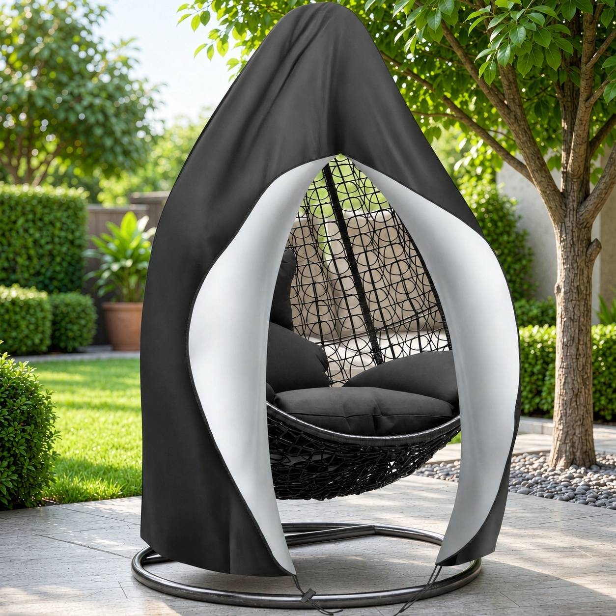 Housse Imperméable Protection Solaire pour Chaise Œuf Suspendue - Image 3