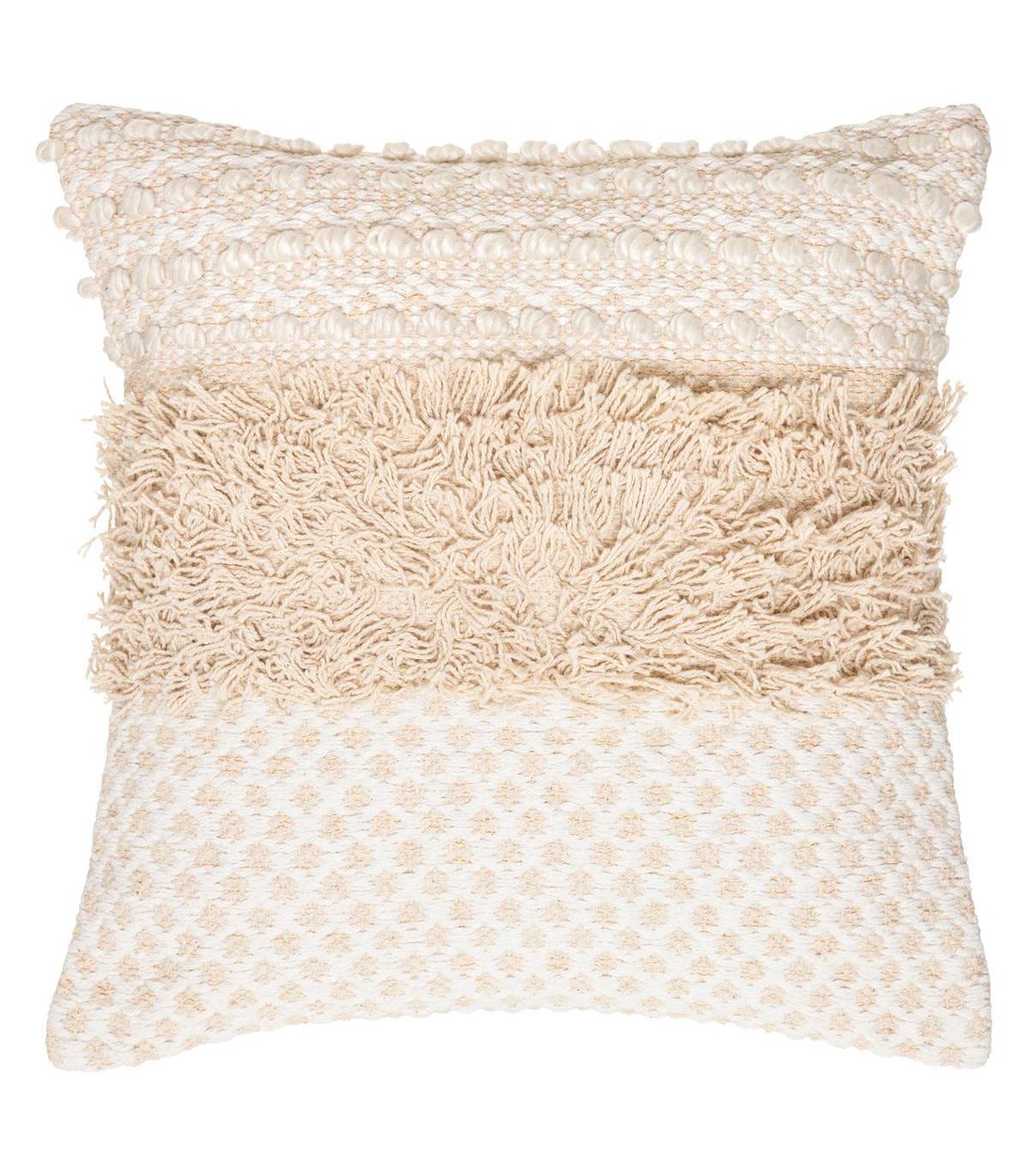 Coussin déhoussable en Coton Jacquard motif en relief 40 x 40 cm - Image 1