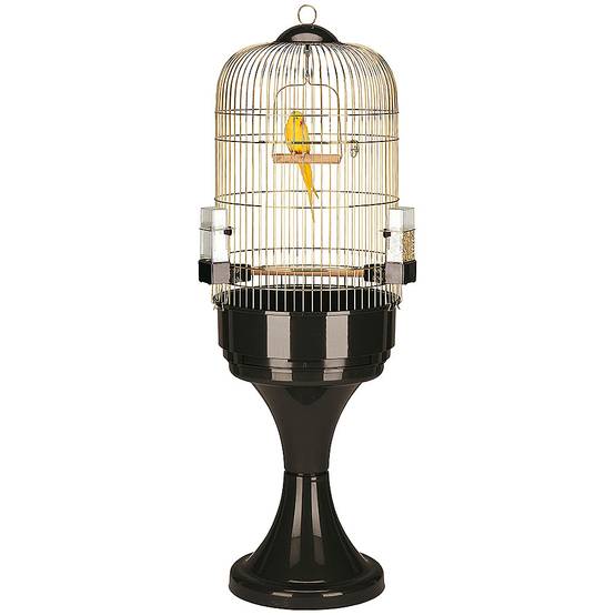 Ferplast - Ferplast Cage à Oiseaux MAX 6 Cage pour Oiseaux, Perroquets, Cacatoès, en Métal, Accessoires inclus Mangeoires rotatives Perchoirs, Roues, 53 x 53 x h