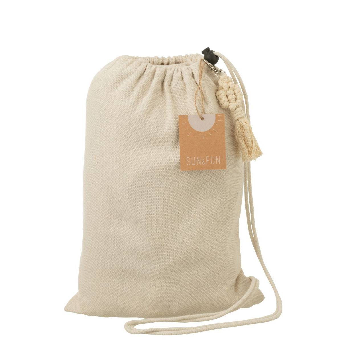 J-Line - Hamac en Tissu "Uni" 200cm Beige Clair - Image 4