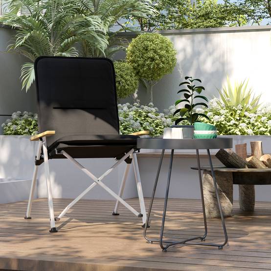 Chaise de camping pliante aluminium noir 59 x 67 x 96 cm - PANGIVO - Image 10