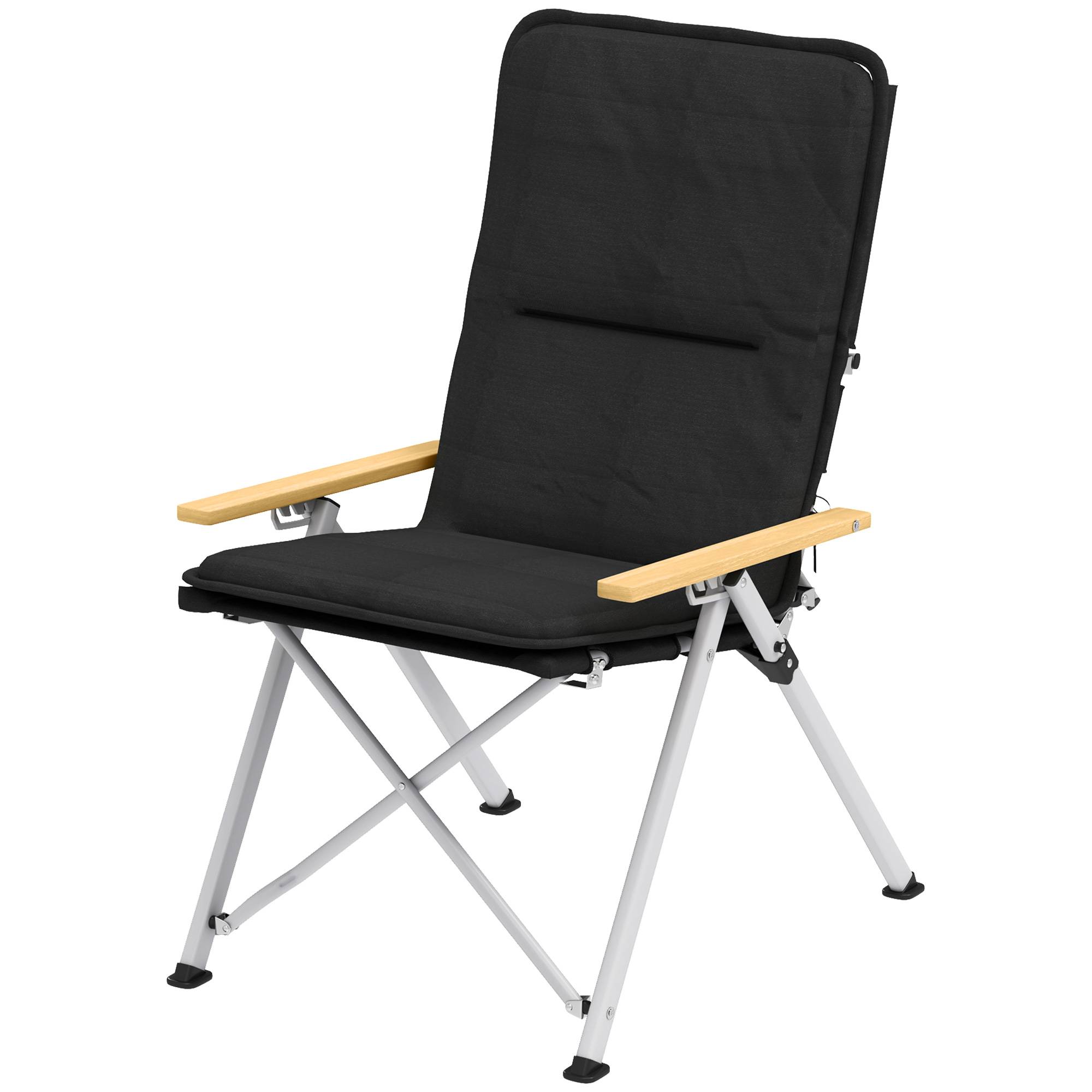 Chaise de camping pliante aluminium noir 59 x 67 x 96 cm - PANGIVO - Image 2