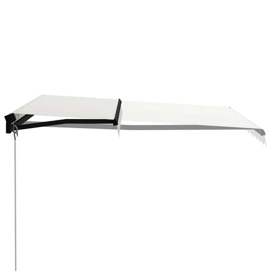 Store Banne Manuel avec Éclairage LED Aluminium pour Ambiance Extérieure Crème 300x250 cm – ComfortXL Outdoor Living - Image 3