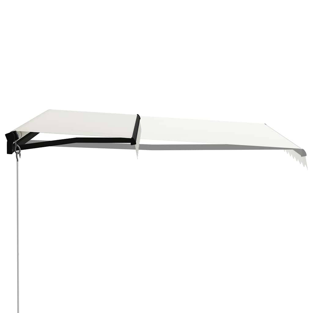 Store Banne Manuel avec Éclairage LED Aluminium pour Ambiance Extérieure Crème 300x250 cm – ComfortXL Outdoor Living - Image 3
