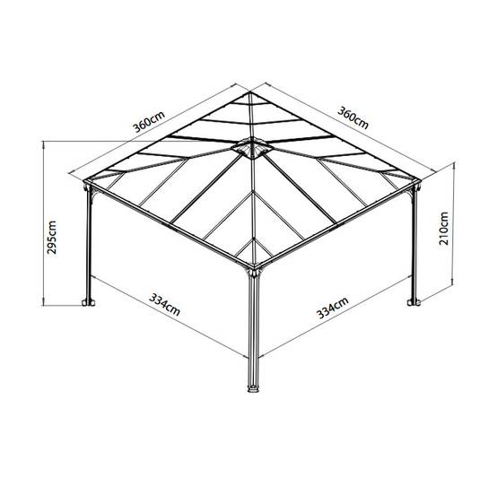 Canopia by Palram - Canopia Tonnelle de jardin Palermo 3,6X3,6 Grise - Image 2