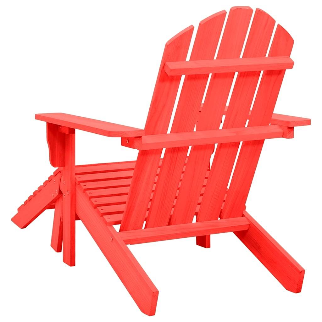 PANGIVO - Chaise de jardin Adirondack bois sapin rouge 70 x 147.5 x 88.5 cm - PANGIVO - Image 4