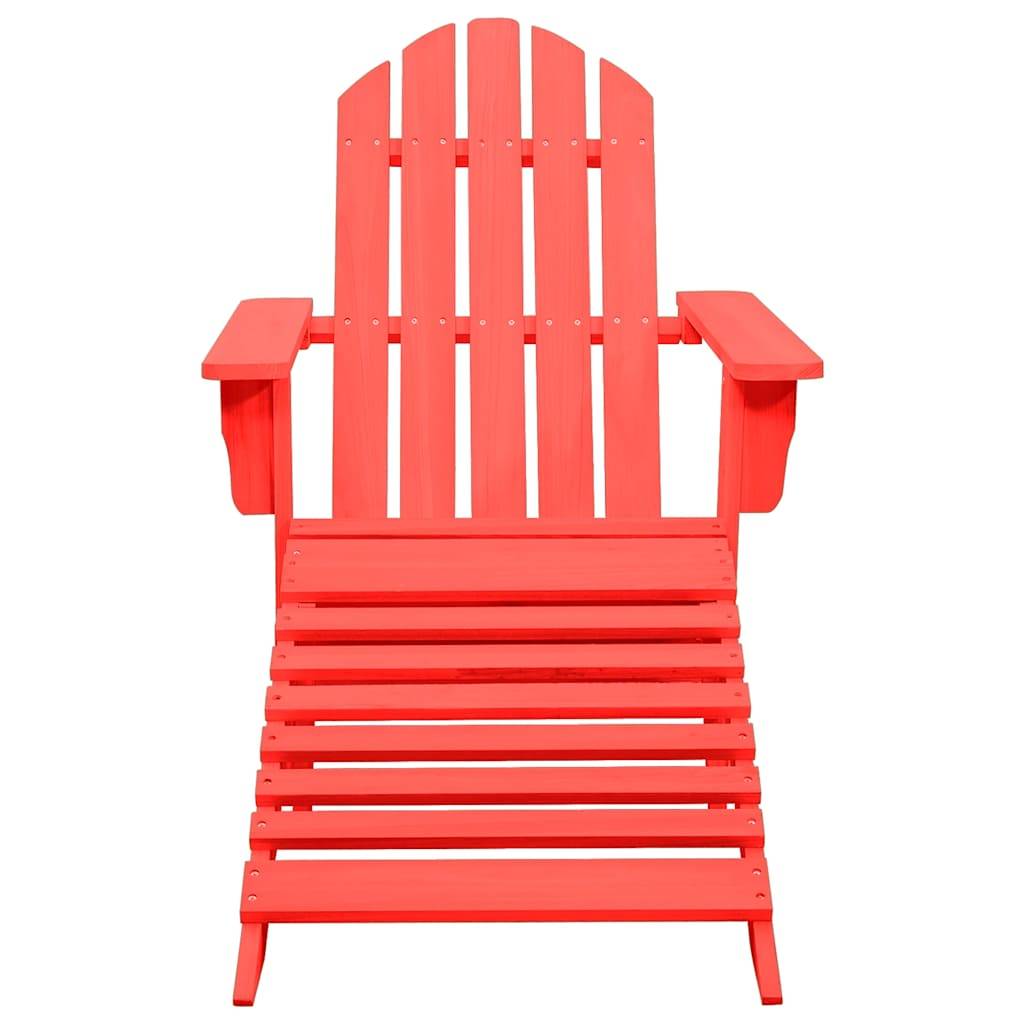 PANGIVO - Chaise de jardin Adirondack bois sapin rouge 70 x 147.5 x 88.5 cm - PANGIVO - Image 2