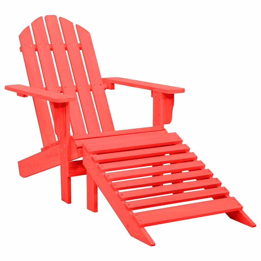 PANGIVO - Chaise de jardin Adirondack bois sapin rouge 70 x 147.5 x 88.5 cm - PANGIVO - Image 1