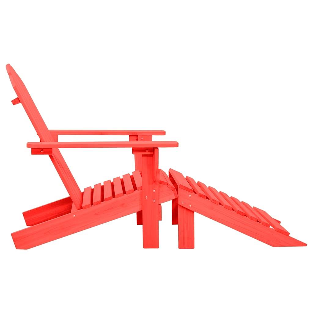 PANGIVO - Chaise de jardin Adirondack bois sapin rouge 70 x 147.5 x 88.5 cm - PANGIVO - Image 3